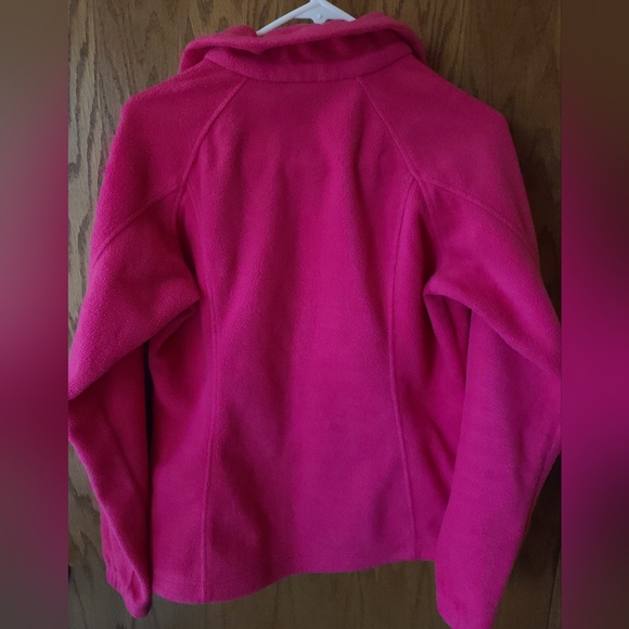 EUC Women's S Columbia Full zip soft fleece jacket bright pink - Picture 3 of 7